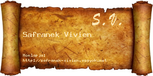 Safranek Vivien névjegykártya